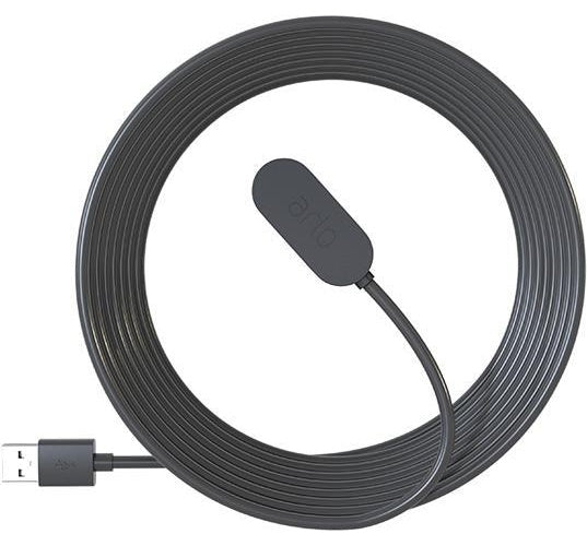 Arlo Ultra VMA5001C - Kamerakabel - USB (M) bis Anschluss (magnetisch) - 2,44 m - Innen - Schwarz - Europa - für Arlo Pro 3, Ultra 4K (VMA5001C-100EUS) afbeelding 1
