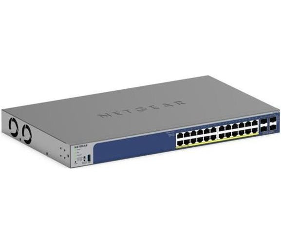 NETGEAR Smart GS728TXP - V3 - Switch - L3 Lite - Smart - 24 x 10/100/1000 (PoE+) + 4 x SFP+ - Desktop, an Rack montierbar - PoE+ (190 W) (GS728TXP-300EUS) afbeelding 1