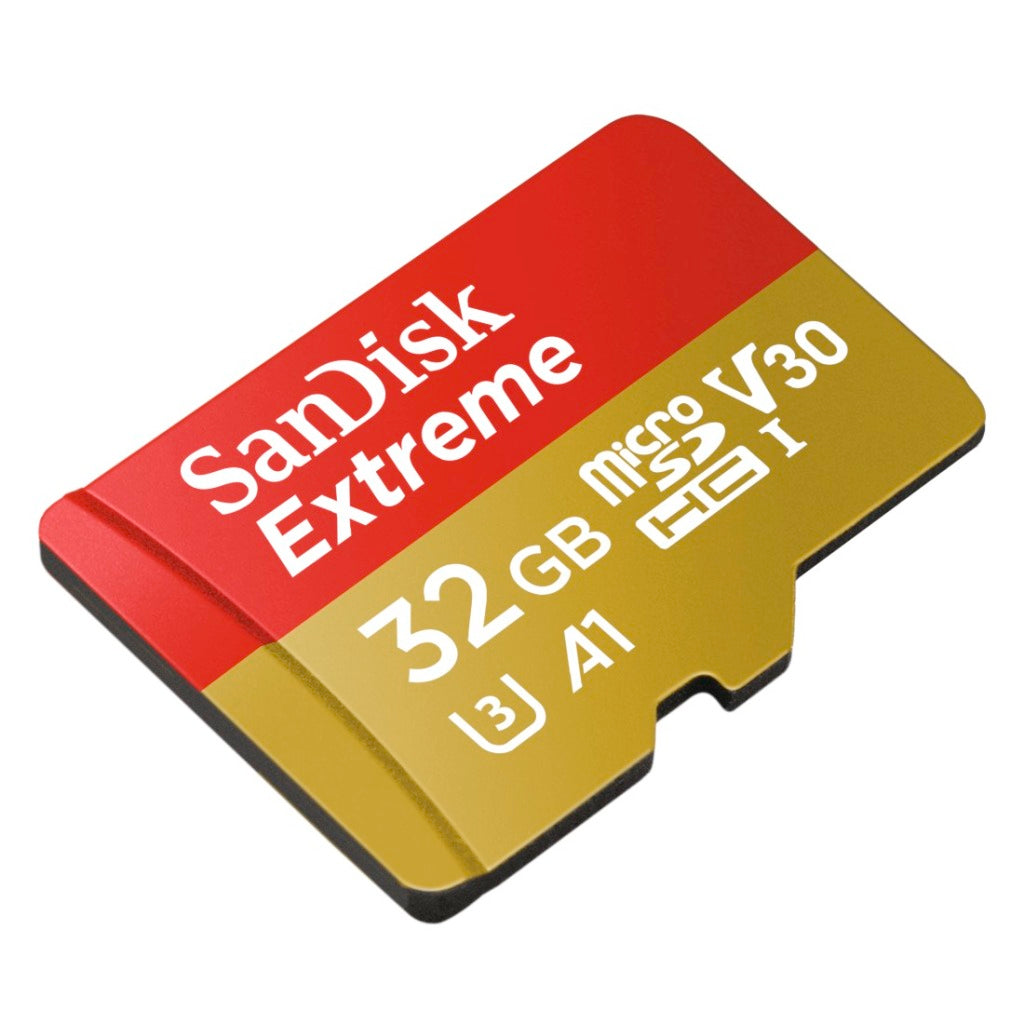 SanDisk MicroSDXC Extreme 32GB A1 V30 U3 UHS-I Class 10 R100 W60 + Adapter