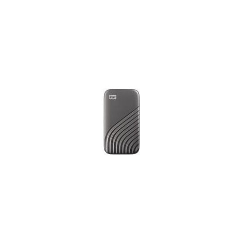 WD My Passport SSD WDBAGF5000AGY - SSD - verschlüsselt - 500 GB - extern (tragbar) - USB 3.2 Gen 2 (USB-C Steckverbinder) - 256-Bit-AES - Grau afbeelding 1