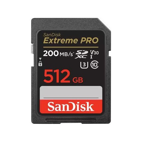 SanDisk Extreme Pro - Flash-Speicherkarte - 512GB - Video Class V30 / UHS-I U3 / Class10 - SDXC UHS-I (SDSDXXD-512G-GN4IN) afbeelding 1