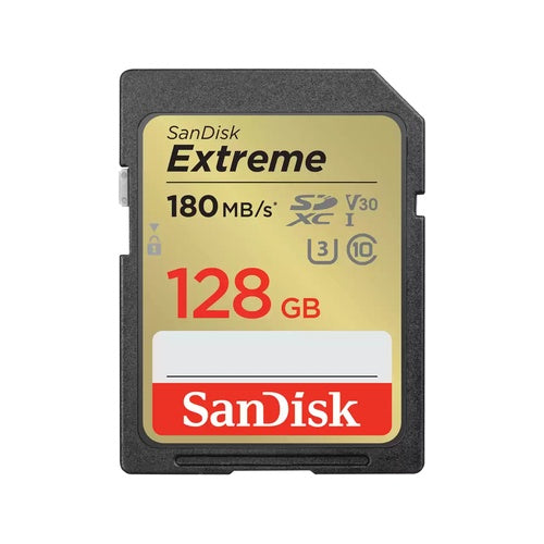 WESTERN DIGITAL EXTREME 128GB SDHC MEMORY CARD 180MB/S 90MB/S UHS-I CLASS 10 U3 (SDSDXVA-128G-GNCIN) afbeelding 1