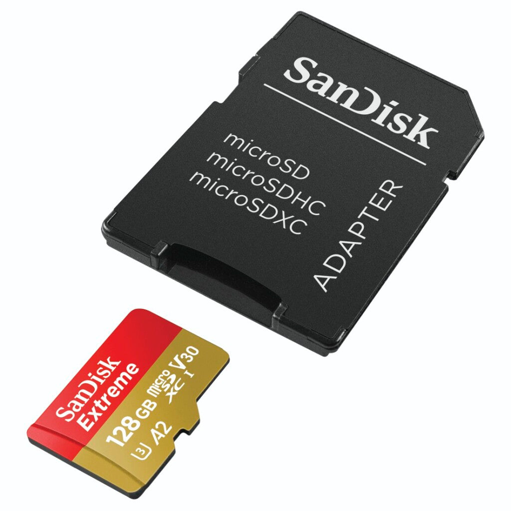 Sandisk MicroSDXC Extreme 128GB 190mb/ 60mb,U3,V30,A2 AC