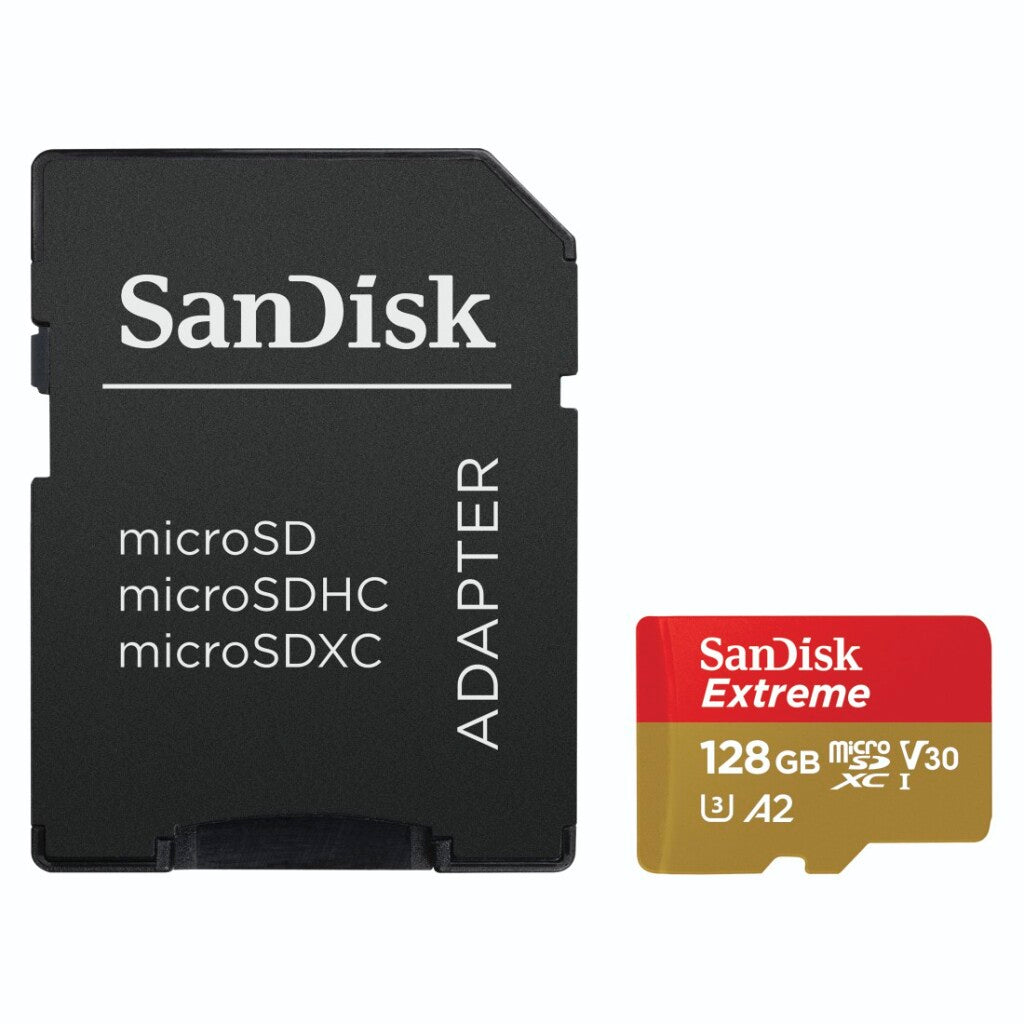 Sandisk MicroSDXC Extreme 128GB 190mb/ 60mb,U3,V30,A2 AC