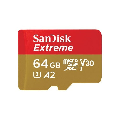 Sandisk MicroSDXC Extreme 64GB 170/80 Mb/s - A2 - V30 - SD afbeelding 1