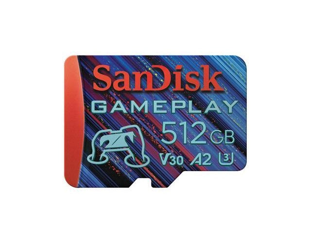 SanDisk GamePlay - Flash-Speicherkarte - 512GB - A2 / Video Class V30 / UHS-I U3 - microSDXC UHS-I (SDSQXAV-512G-GN6XN) afbeelding 1
