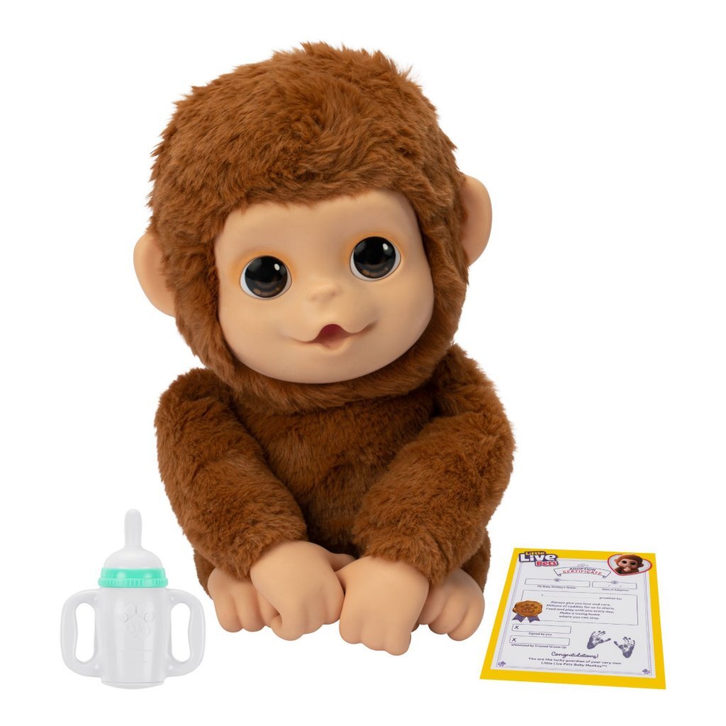 Little Live Pets My Baby Monkey with Sound - Interactive Toy for Kids 4+