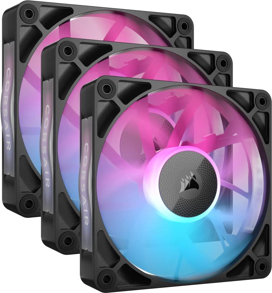 CORSAIR iCUE Link RX120 RGB Triple Starter Kit - Case Fans - 120 mm - Black (Pack of 3) (CO-9051018-WW)