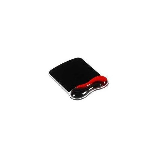 Kensington Duo Gel Wristrest Wave - Mauspad mit Handgelenkpolsterkissen - Schwarz, Rot (62402) afbeelding 1