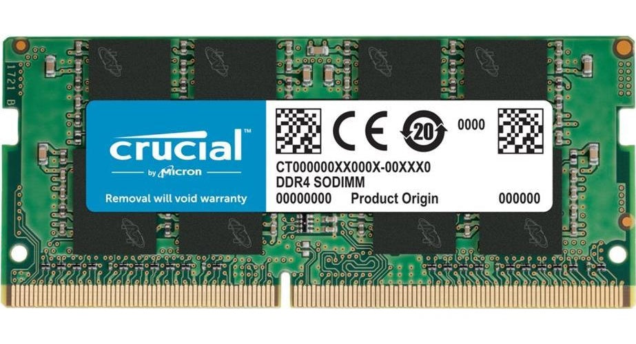 Crucial - DDR4 - Modul - 16 GB - SO DIMM 260-PIN - 3200 MHz / PC4-25600 - CL22 - 1.2 V - ungepuffert - non-ECC - TAA-konform (CT16G4SFRA32AT) afbeelding 1