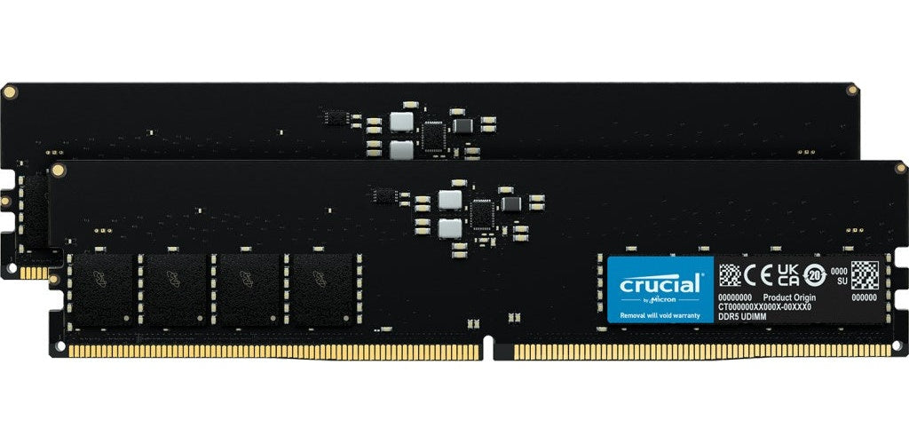 Micron Crucial - DDR5 - Kit - 32GB: 2 x 16GB - DIMM 288-PIN - 5600 MHz / PC5-44800 - CL46 (CT2K16G56C46U5) afbeelding 1