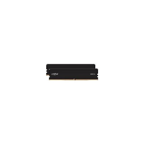 Crucial - DDR5 - Kit - 48 GB: 2 x 24 GB - DIMM 288-PIN - 5600 MHz / PC5-44800 - CL46 - 1.1 V - ungepuffert - on-die ECC - Schwarz (CP2K24G56C46U5) afbeelding 1