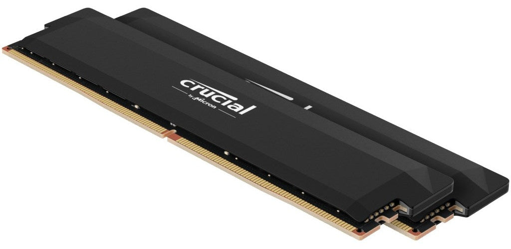 Crucial Pro - Overclocking Edition - DDR5 - Kit - 32 GB: 2 x 16 GB - DIMM 288-PIN - 6400 MHz / PC5-51200 - CL38 - 1.35 V - ungepuffert - non-ECC - Schwarz (CP2K16G64C38U5B) afbeelding 1