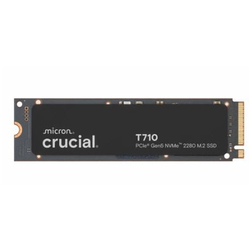 Crucial T710 1TB PCIe Gen5 NVMe M.2 2280 SSD (CT1000T710SSD8) afbeelding 2