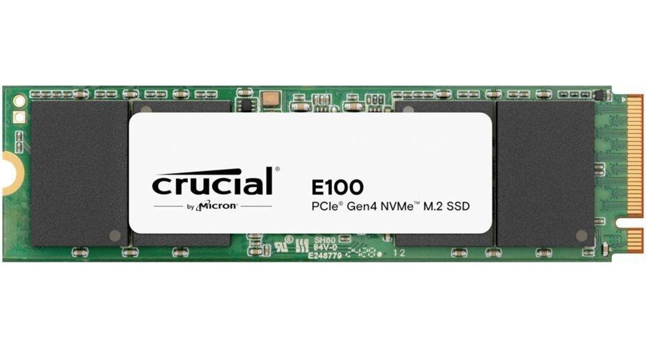 Micron Crucial E100 - SSD - 1 TB - intern - M.2 2280 - PCIe 4.0 x4 (NVMe) (CT1000E100SSD8-T) afbeelding 1