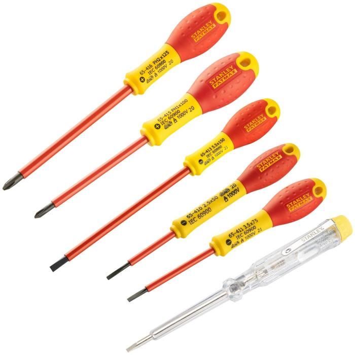 STANLEY FATMAX Insulated Screwdriver Set - 6 Pieces - 1000V - 0-65-441