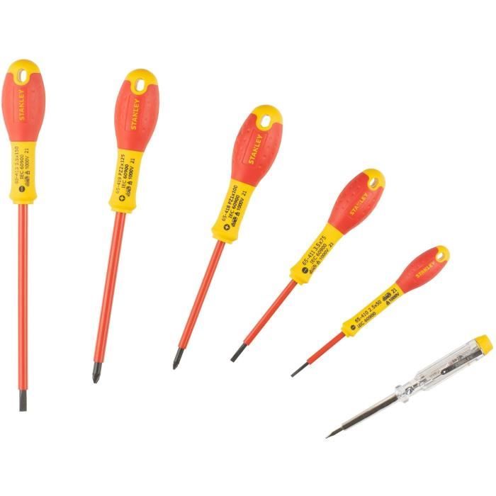 STANLEY FATMAX Insulated Screwdriver Set - 6 Pieces - 1000V - 0-65-443