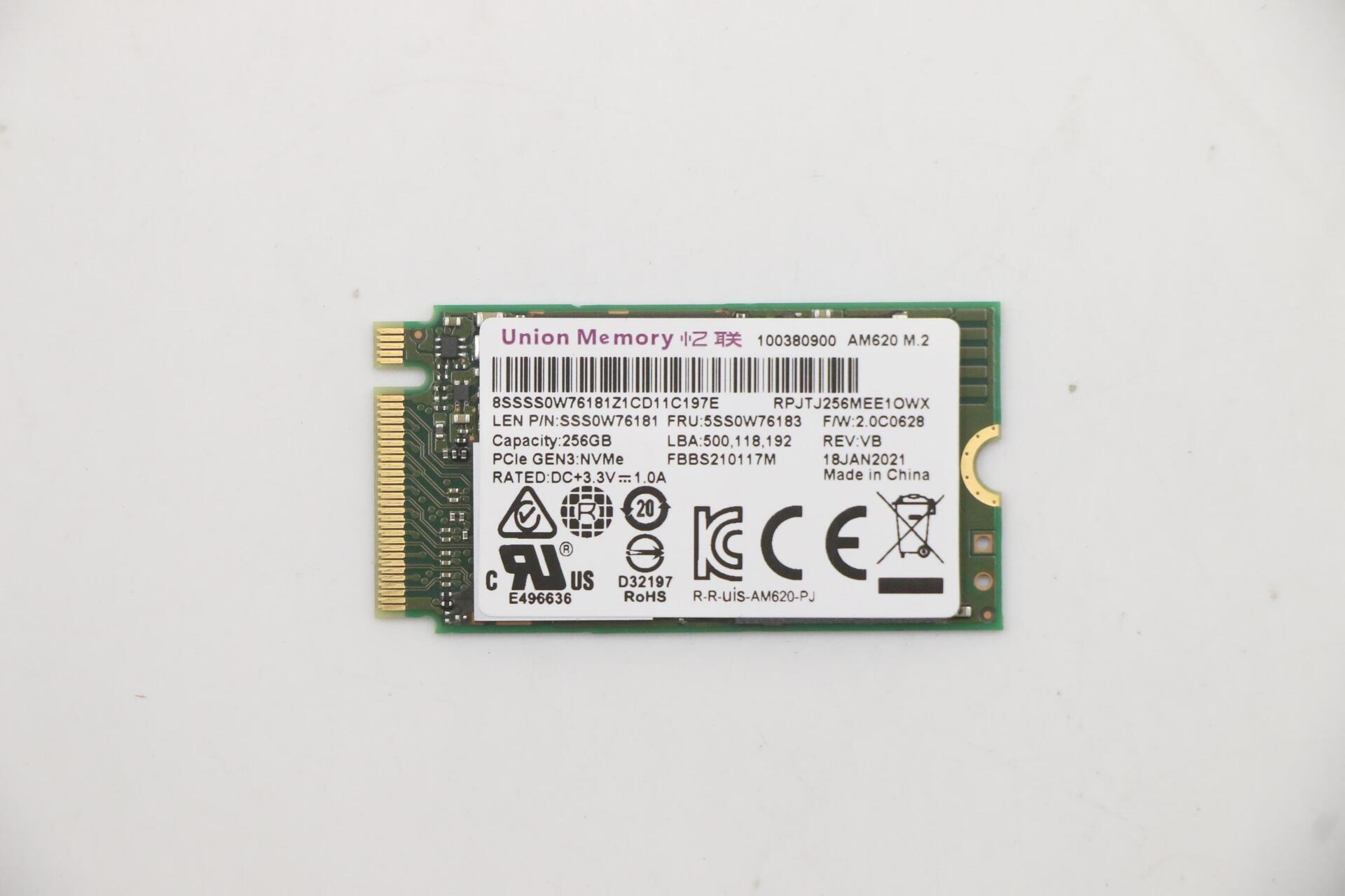 Lenovo 5SS0W76183 Internal Solid State Drive - M.2 256GB - PCI Express 3.0 NVMe
