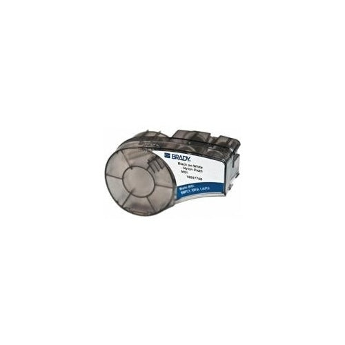 Brady B-499 - Nylontuch - matt - permanenter Acrylklebstoff - black auf white - Rolle (0,95 cm x 4,9 m) 1 Rolle(n) Etiketten - für Brady BMP21, BMP21-LAB, BMP21-PLUS, ID PAL, LABPAL (110893) afbeelding 1