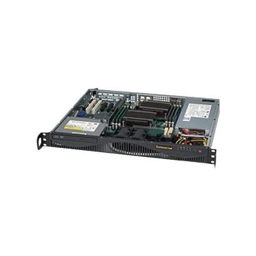 Super Micro Supermicro SC512 F-350B1 - Rack-Montage 1U - ATX 350 Watt - Schwarz (CSE-512F-350B1) afbeelding 1