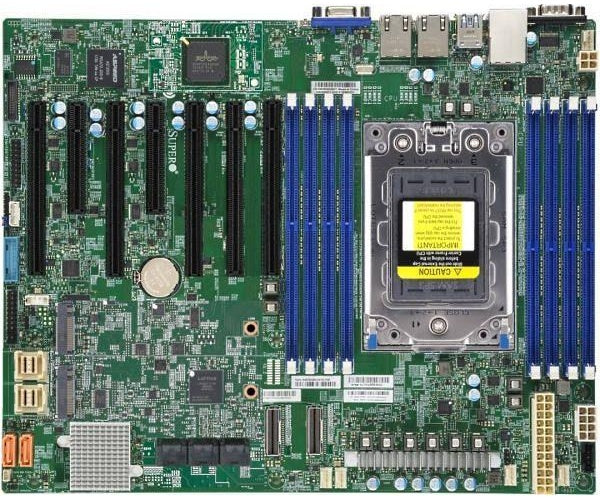 Super Micro SUPERMICRO H12SSL-i - Motherboard - ATX - Socket SP3 - USB3.0 - 2 x Gigabit LAN - Onboard-Grafik (MBD-H12SSL-i-B) afbeelding 1