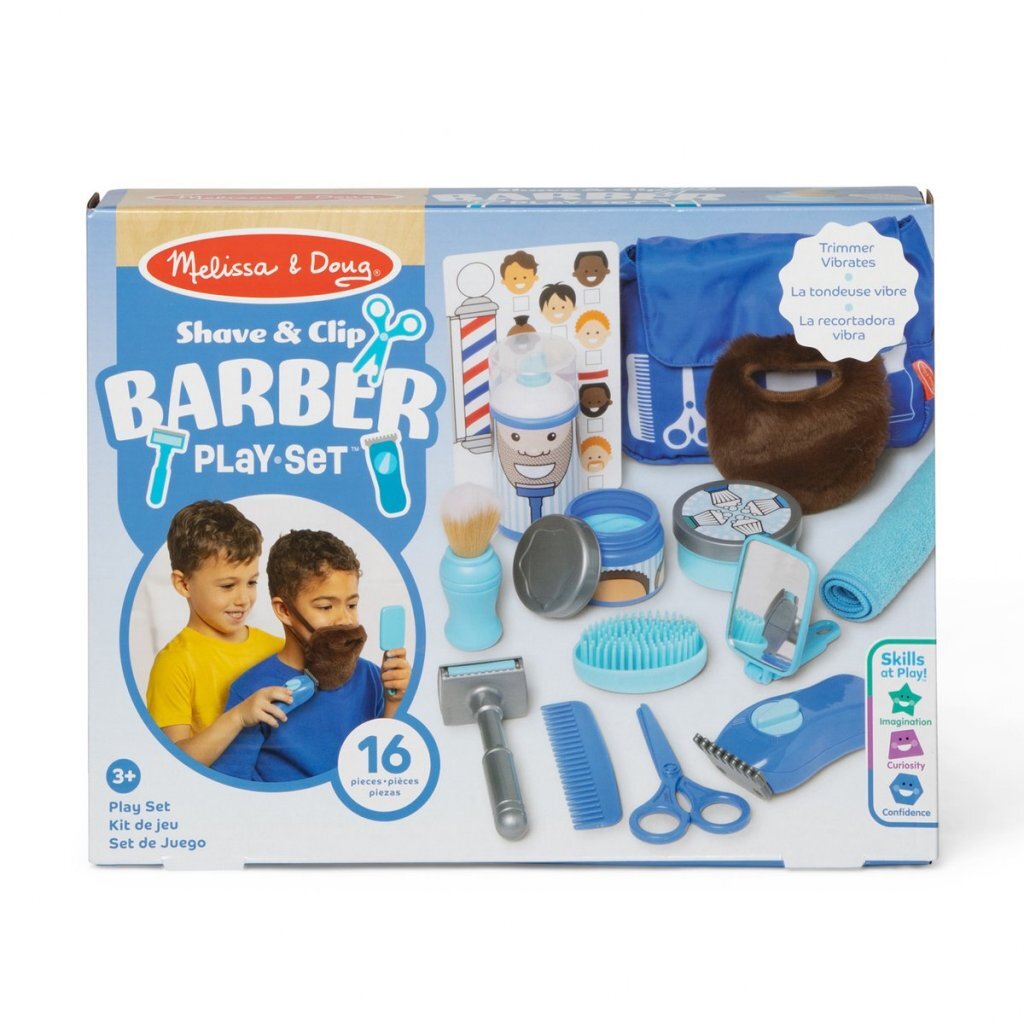 Melissa & Doug Barber Toys Set with Accessories - Suitable for Ages 3+