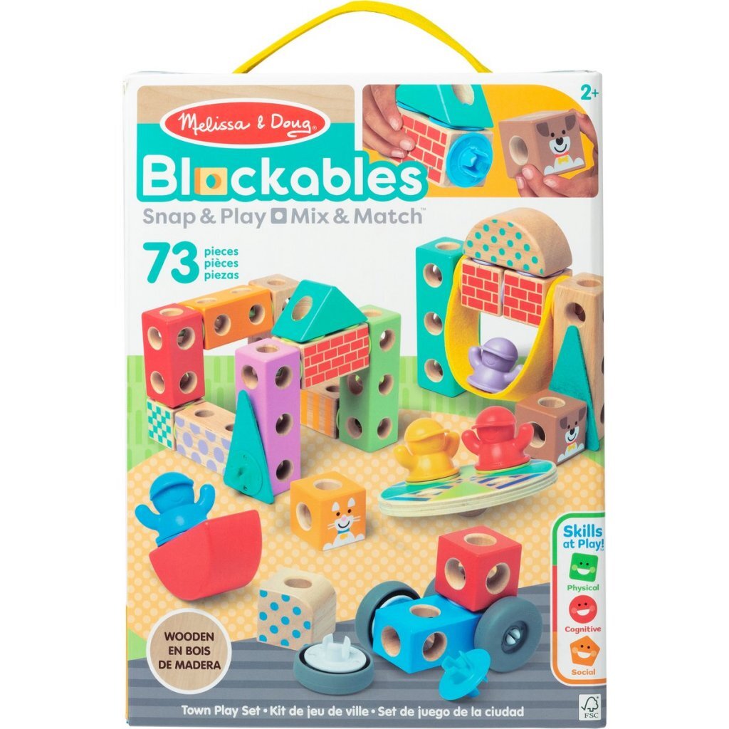 Melissa & Doug Blockables City Playset 73-piece - Suitable for Ages 2+