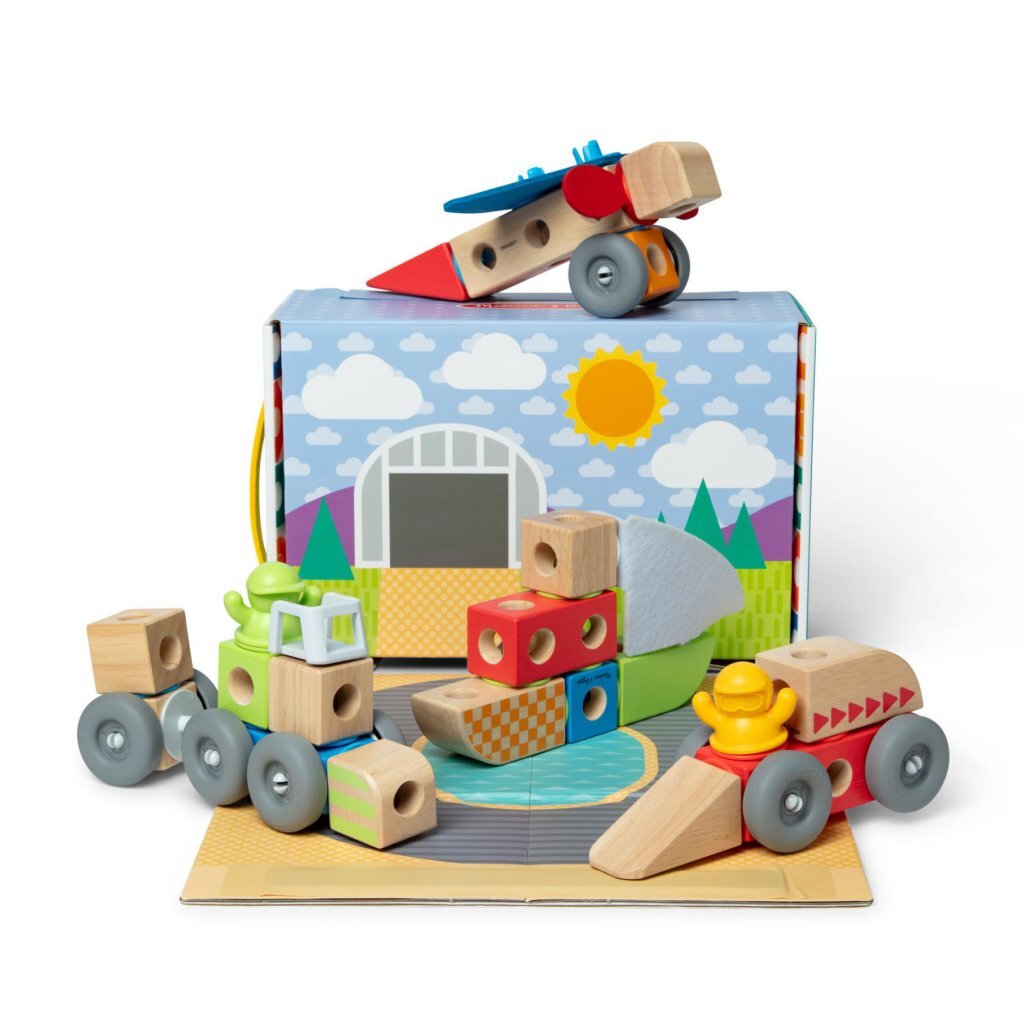 Melissa & Doug Blockables Vehicles 54-piece Building Set - Suitable for Ages 2+