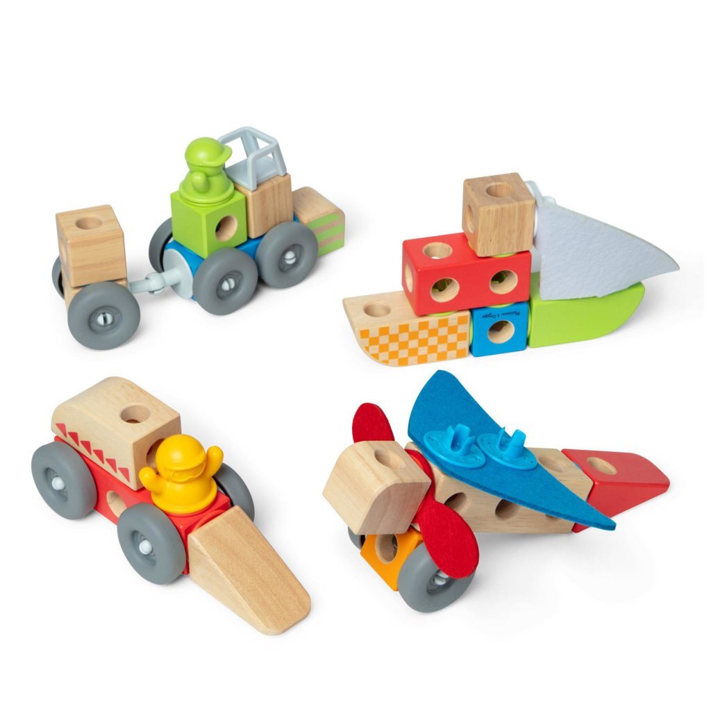Melissa & Doug Blockables Vehicles 54-piece Building Set - Suitable for Ages 2+