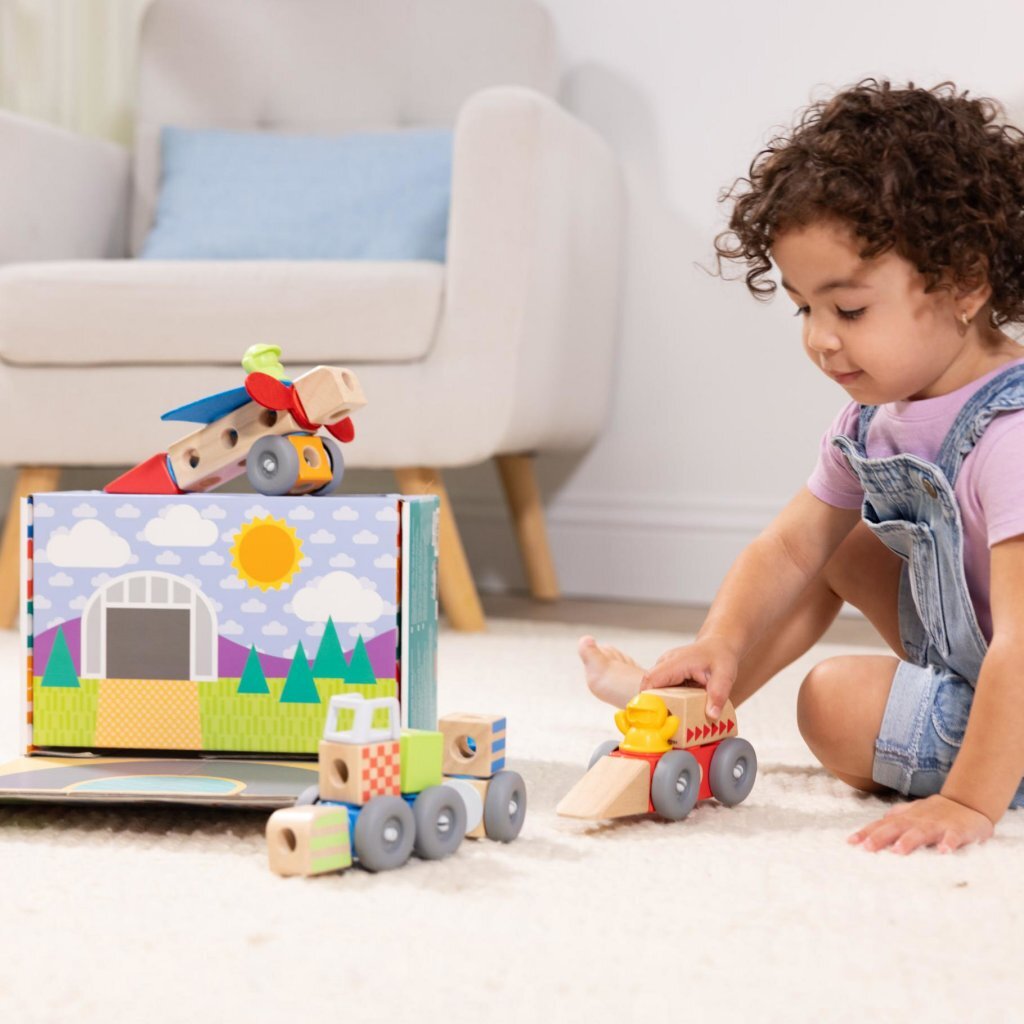 Melissa & Doug Blockables Vehicles 54-piece Building Set - Suitable for Ages 2+