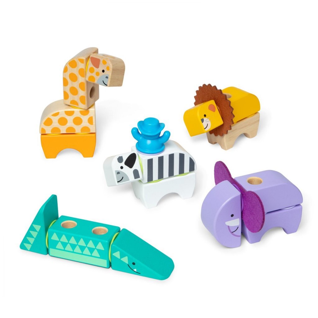 Melissa & Doug Blockables Safari Set 34-piece - Suitable for Ages 2+ 34-delig