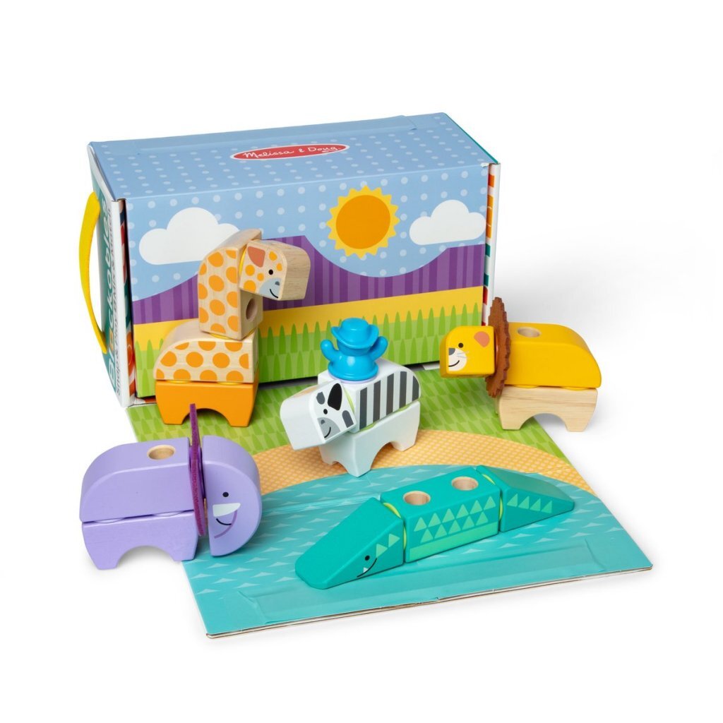 Melissa & Doug Blockables Safari Set 34-piece - Suitable for Ages 2+ 34-delig