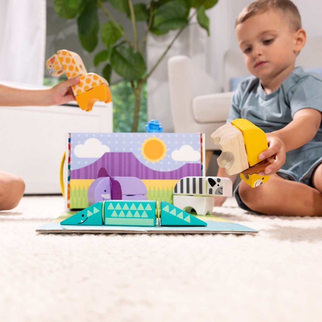 Melissa & Doug Blockables Safari Set 34-piece - Suitable for Ages 2+ 34-delig