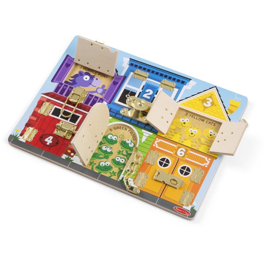 Melissa & Doug Wooden Activity Board for Kids - Suitable for Ages 3+