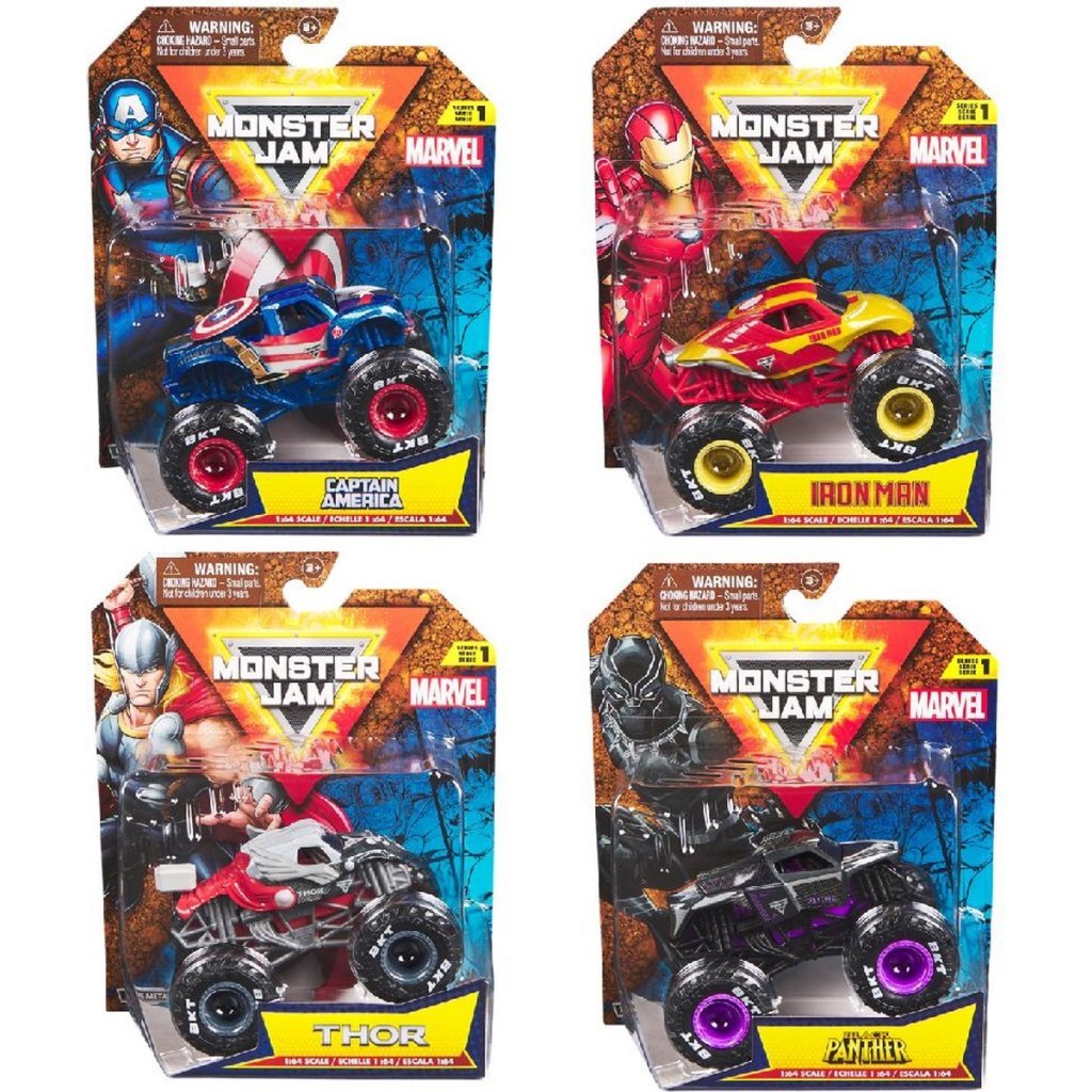 Monster Jam Marvel Truck 1:64 - Assorted Die-Cast Toy for Kids 3+