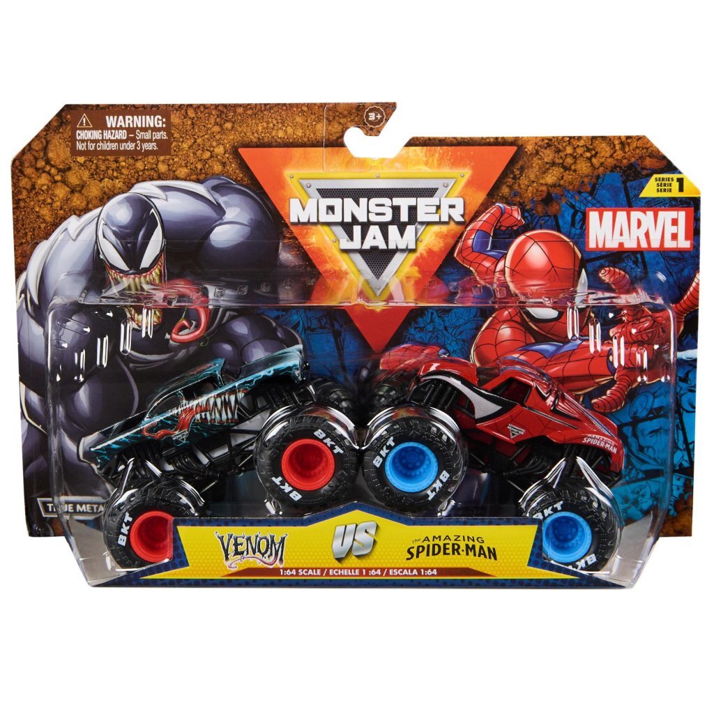 Monster Jam Marvel 2-Pack Trucks Legendary Superheroes 1:64 Scale