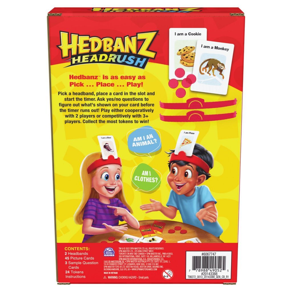Spin Master Hedbanz Rara Wat Ben Ik? - Guessing Game for 2-4 Players Aged 6+