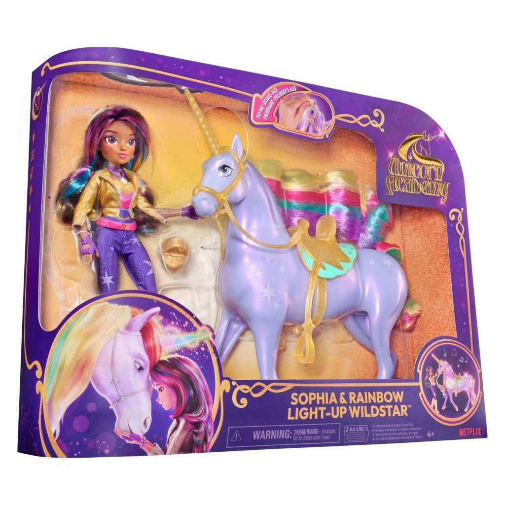 Unicorn Academy Sophia and Rainbow Wildstar + Light Effects