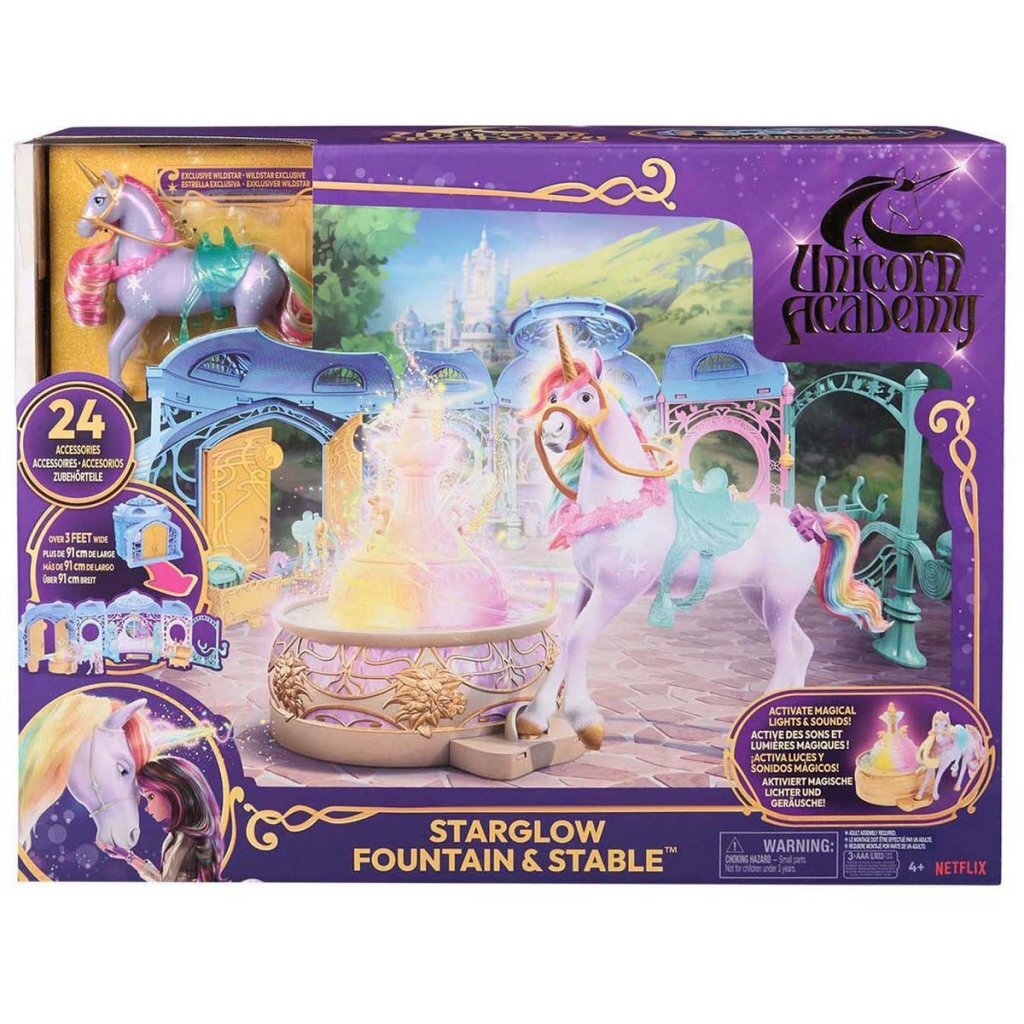 Unicorn Academy Stable Playset + Light and Sound Features