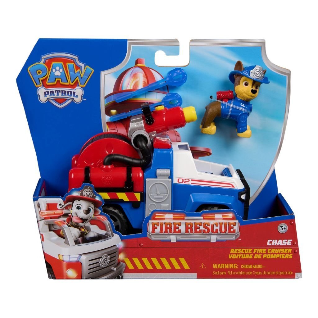 Paw Patrol Fire Rescue Vehicle Chase - 18 cm Fire Truck with Chase Figure