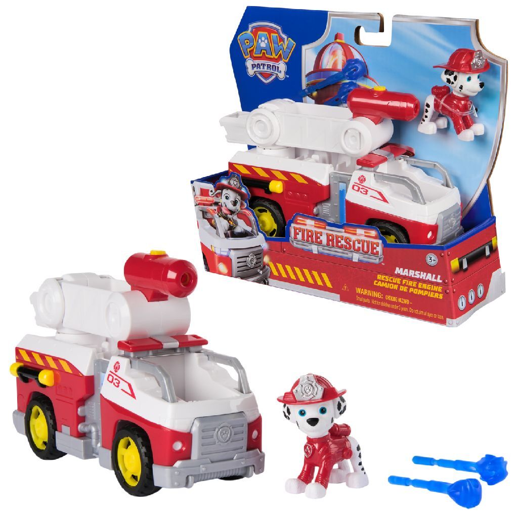 Paw Patrol Fire Rescue Vehicle Marshall - 20 cm Fire Truck with Marshall Figure