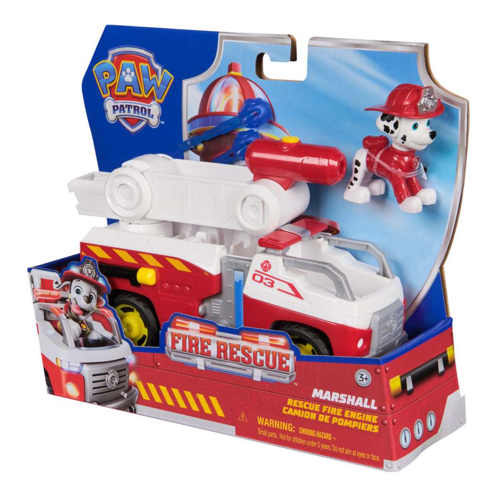 Paw Patrol Fire Rescue Vehicle Marshall - 20 cm Fire Truck with Marshall Figure
