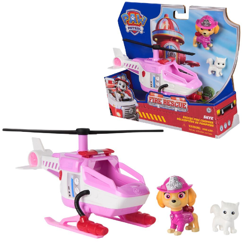 Paw Patrol Fire Rescue Vehicle Skye - 18 cm Helicopter with Skye Figure