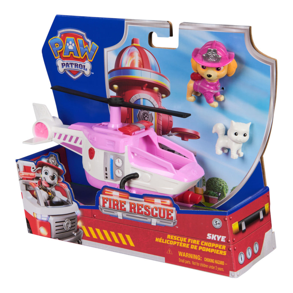 Paw Patrol Fire Rescue Vehicle Skye - 18 cm Helicopter with Skye Figure