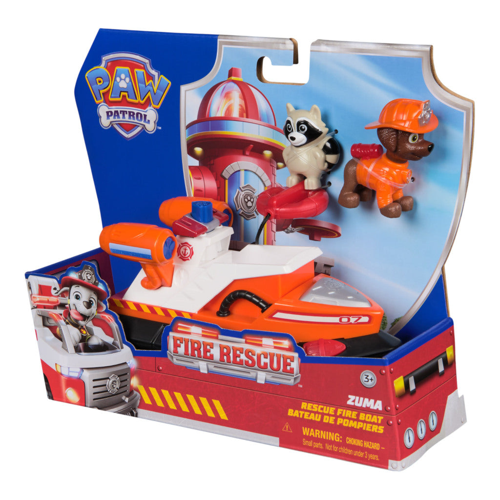 Paw Patrol Fire Rescue Vehicle Zuma - 18 cm Fireboat with Zuma Figure
