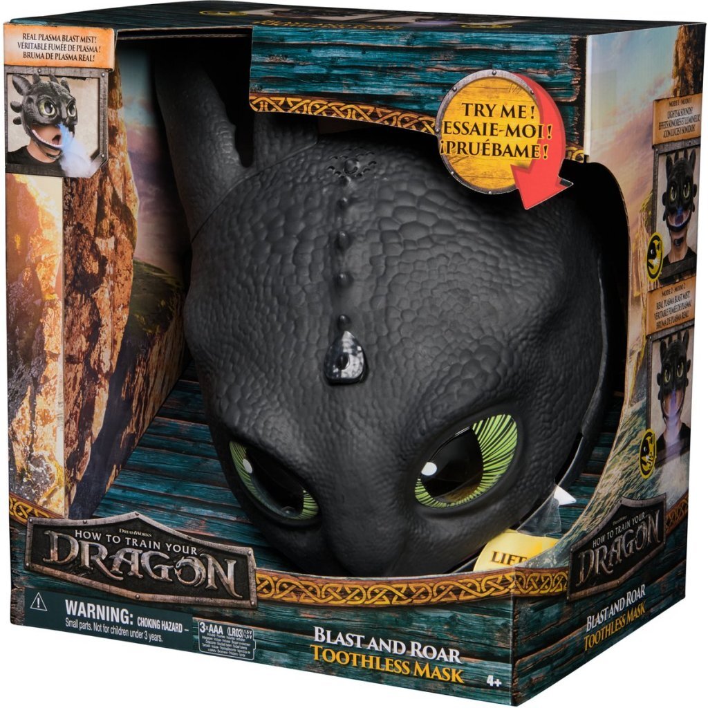 Dreamworks How To Train Your Dragon Blast and Roar Toothless Mask with Light and Sound