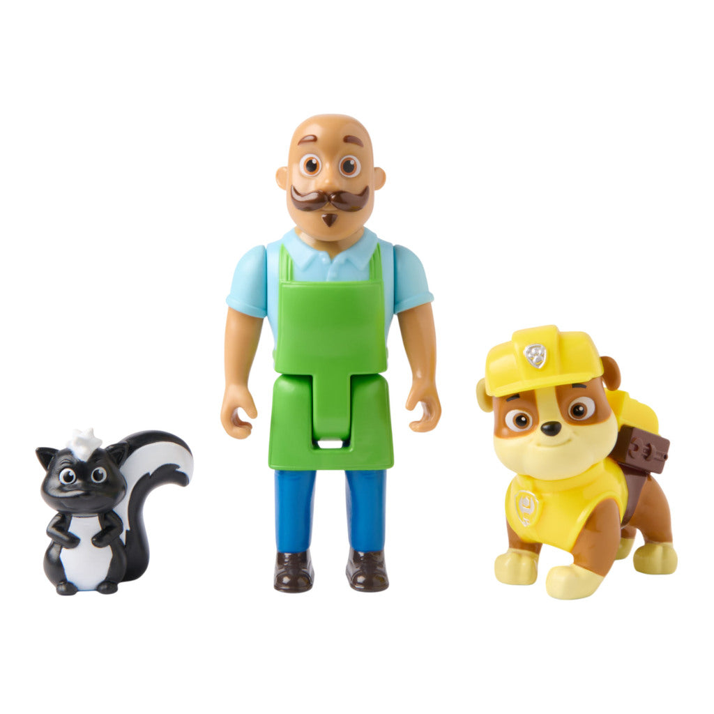 Paw Patrol Rubble Figure & Mr. Porter Playset - 5 cm Rubble, 10 cm Mr. Porter