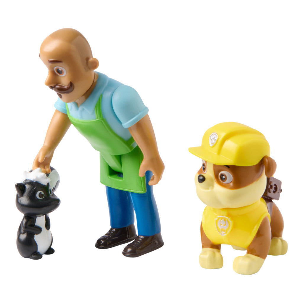 Paw Patrol Rubble Figure & Mr. Porter Playset - 5 cm Rubble, 10 cm Mr. Porter