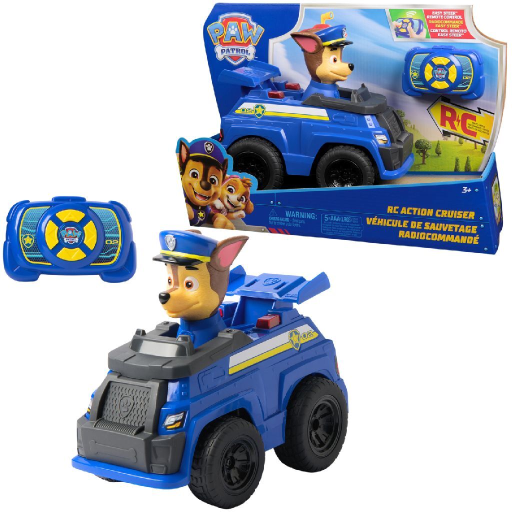 Paw Patrol RC Chase Police Car - 25 cm Remote-Controlled Cruiser with Lights