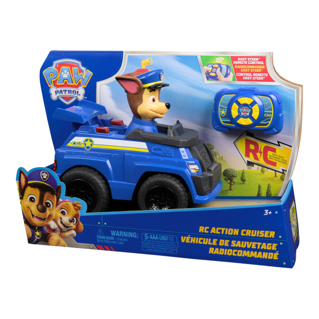 Paw Patrol RC Chase Police Car - 25 cm Remote-Controlled Cruiser with Lights